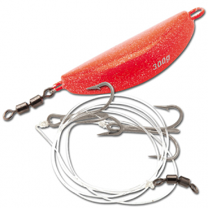 Снастка на палтуса Kinetic Halibut 350гр (Orange Glitter)